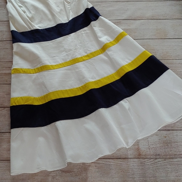 ANNE KLEIN STRIPED FIT AND FLARE DRESS SIZE 14 - Picture 4 of 8